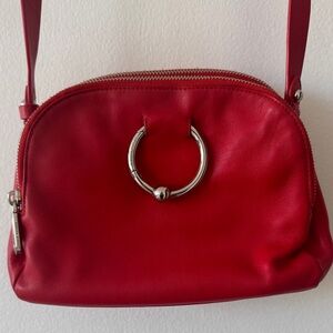 Rebecca Minkoff Red Crossbody Bag with Silver Accent